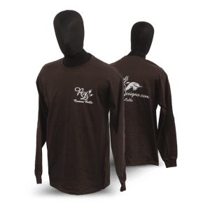 T-Shirt Long Sleeve 100% Cotton Brown | Clothing